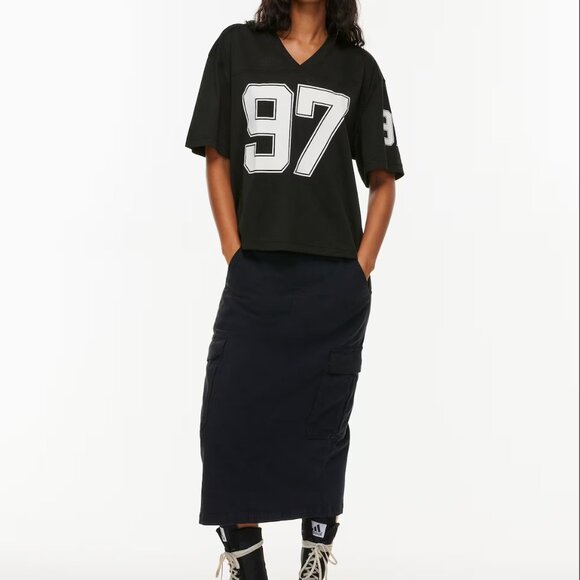 Aritzia Black Athleisure Jersey Top - Picture 2 of 2